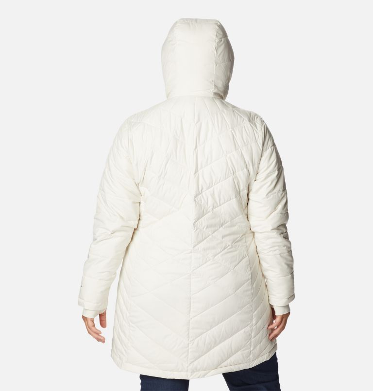 Thumbnail: Women's Heavenly Long Hooded Jacket - Plus Size, Color: Chalk, image 2