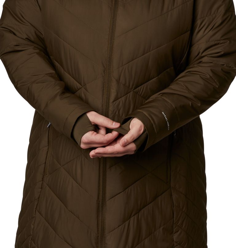 Thumbnail: Women's Heavenly Long Hooded Jacket - Plus Size, Color: Olive Green, image 6