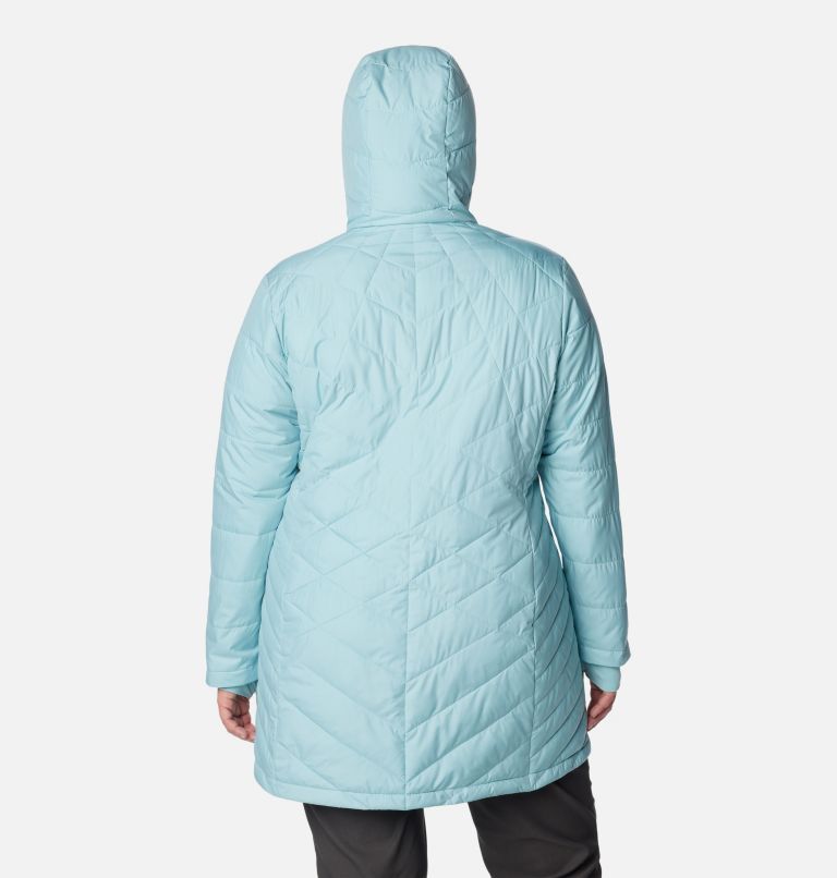 Women's Heavenly Long Hooded Jacket - Plus Size, Color: Aqua Haze, image 2