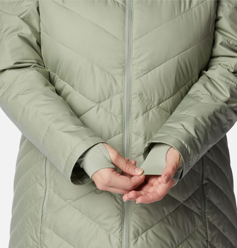 Women's Heavenly Long Hooded Jacket - Plus Size, Color: Safari, image 7