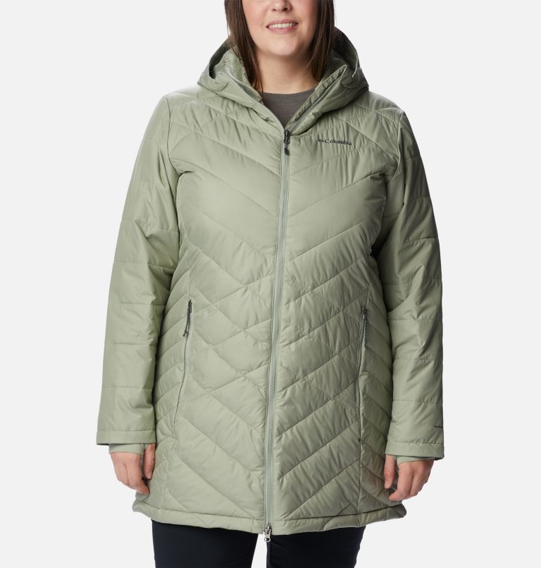 Columbia heavenly long 2025 hooded jacket plus size