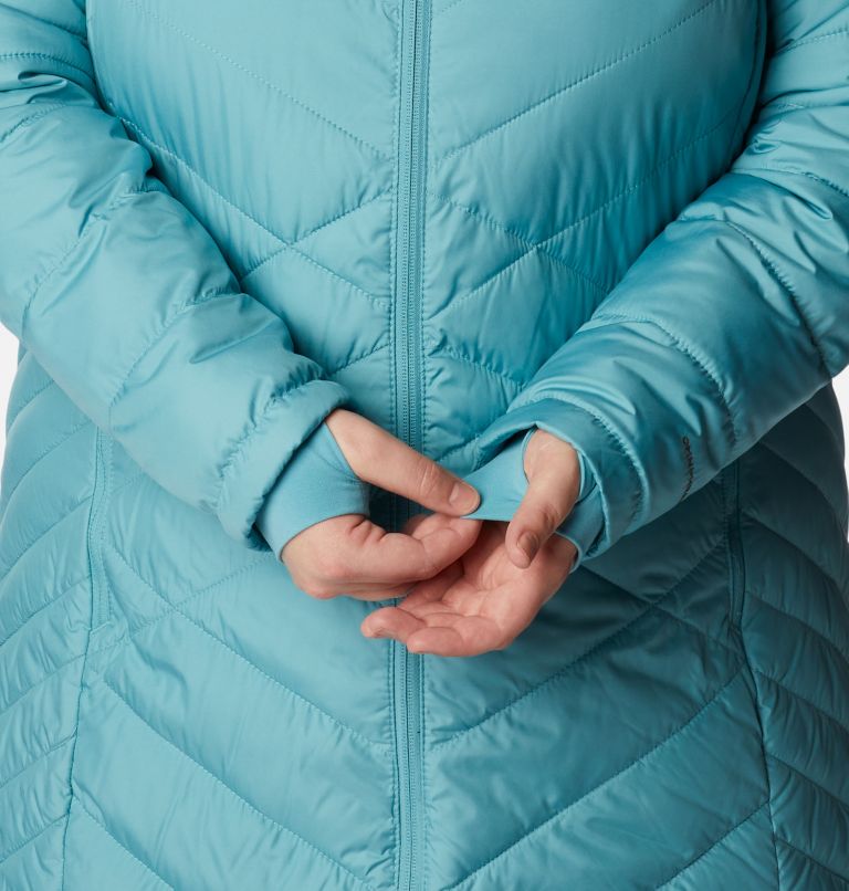 Women's Heavenly Long Hooded Jacket - Plus Size, Color: Sea Wave, image 7