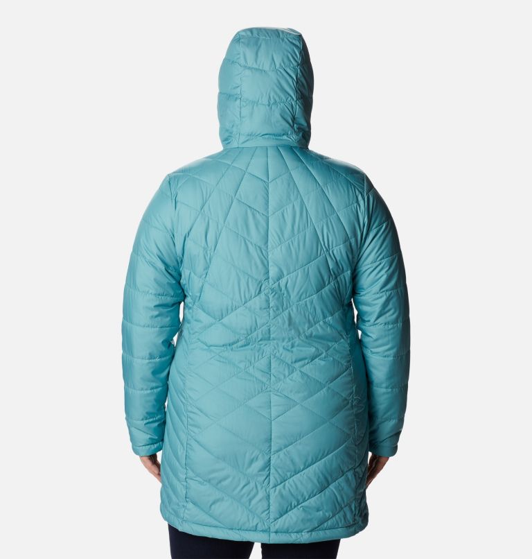 Women's Heavenly Long Hooded Jacket - Plus Size, Color: Sea Wave, image 2