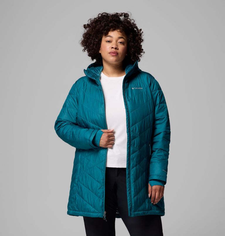 Veste longue à capuchon Heavenly pour femme - Grandes tailles, Color: River Blue, image 5