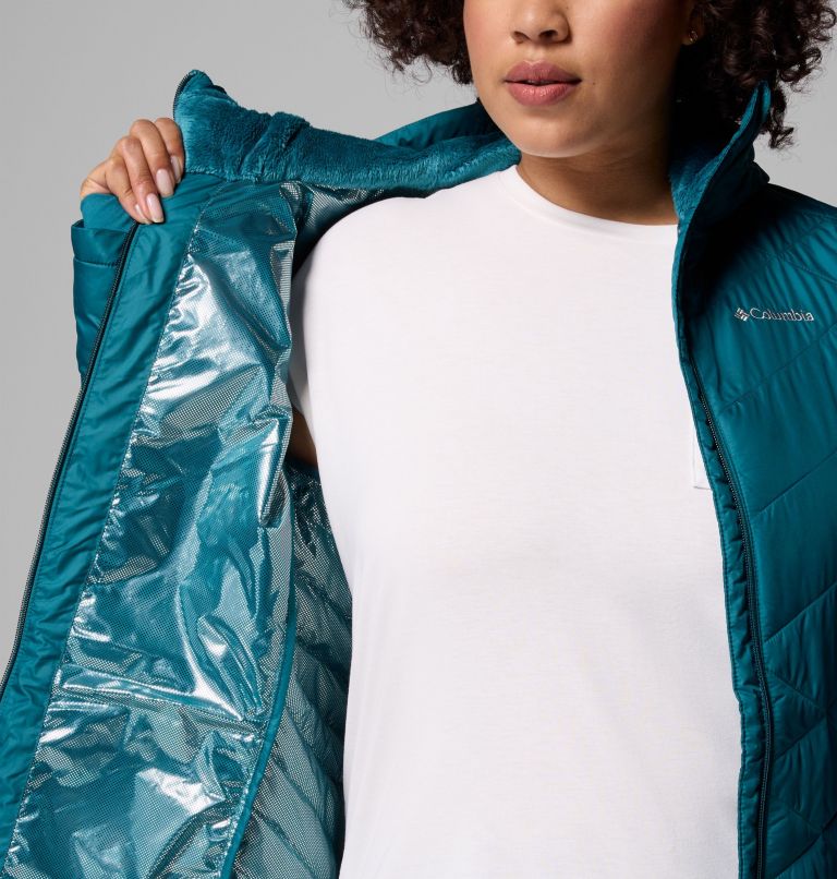 Veste longue à capuchon Heavenly pour femme - Grandes tailles, Color: River Blue, image 6