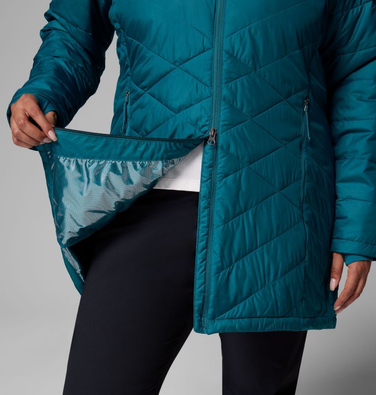 Veste longue à capuchon Heavenly pour femme - Grandes tailles, Color: River Blue, image 9