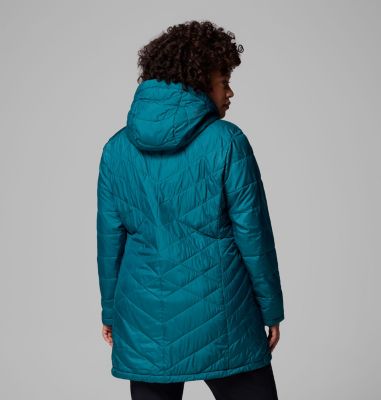 Women's Heavenly Long Hooded Jacket - Plus Size, Color: River Blue, image 7