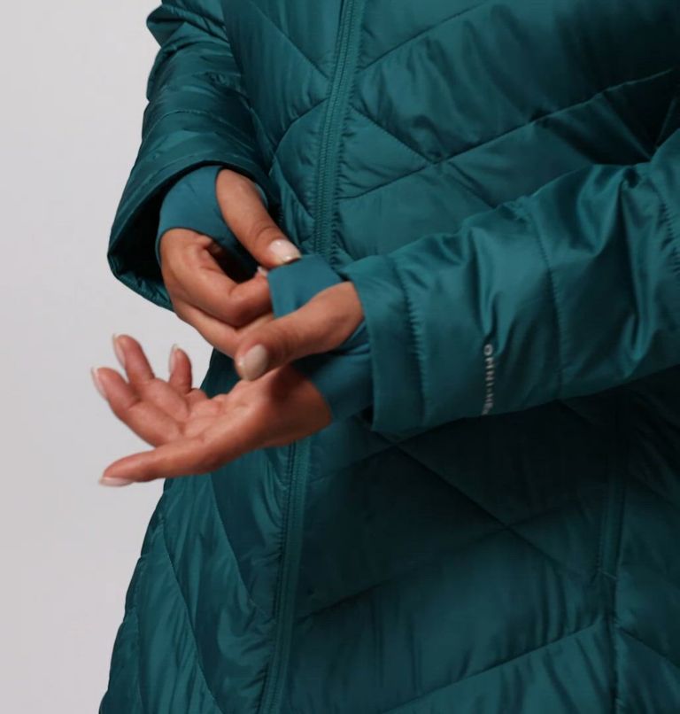 Women's Heavenly Long Hooded Jacket - Plus Size, Color: River Blue