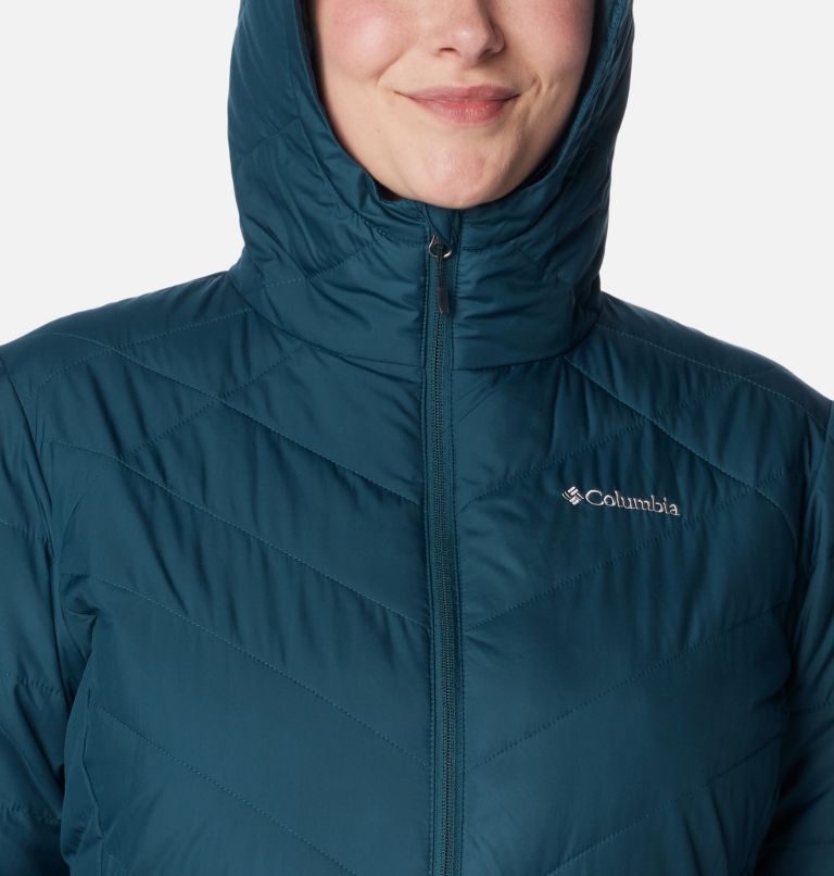 Thumbnail: Women's Heavenly Long Hooded Jacket - Plus Size, Color: Night Wave, image 4