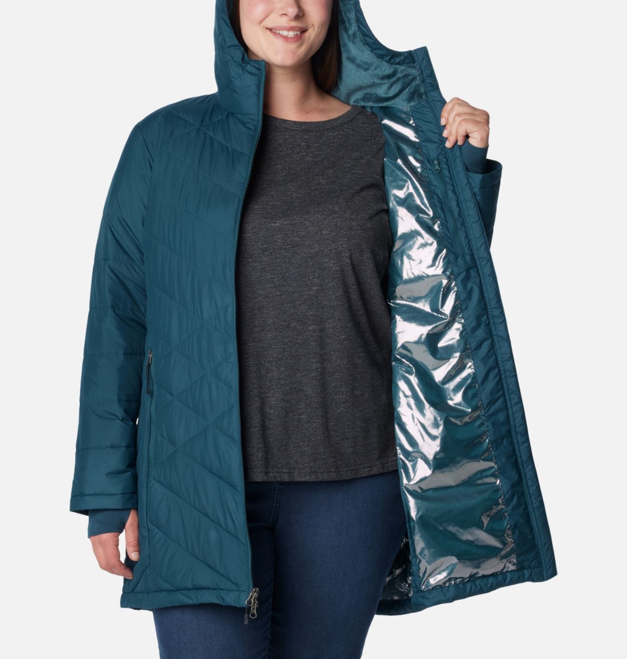 Women's Heavenly™ Long Hooded Jacket - Plus Size 5
