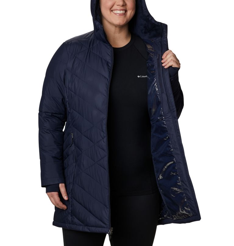 Women's Heavenly Long Hooded Jacket - Plus Size, Color: Dark Nocturnal, image 5