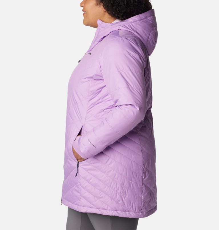 Thumbnail: Women's Heavenly Long Hooded Jacket - Plus Size, Color: Gumdrop, image 3