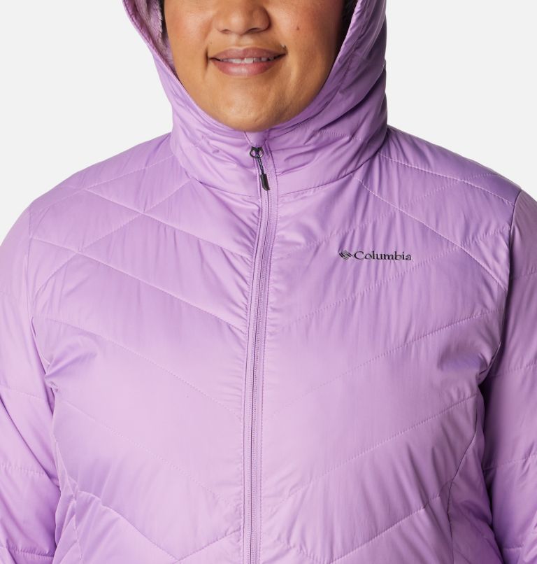 Thumbnail: Women's Heavenly Long Hooded Jacket - Plus Size, Color: Gumdrop, image 4
