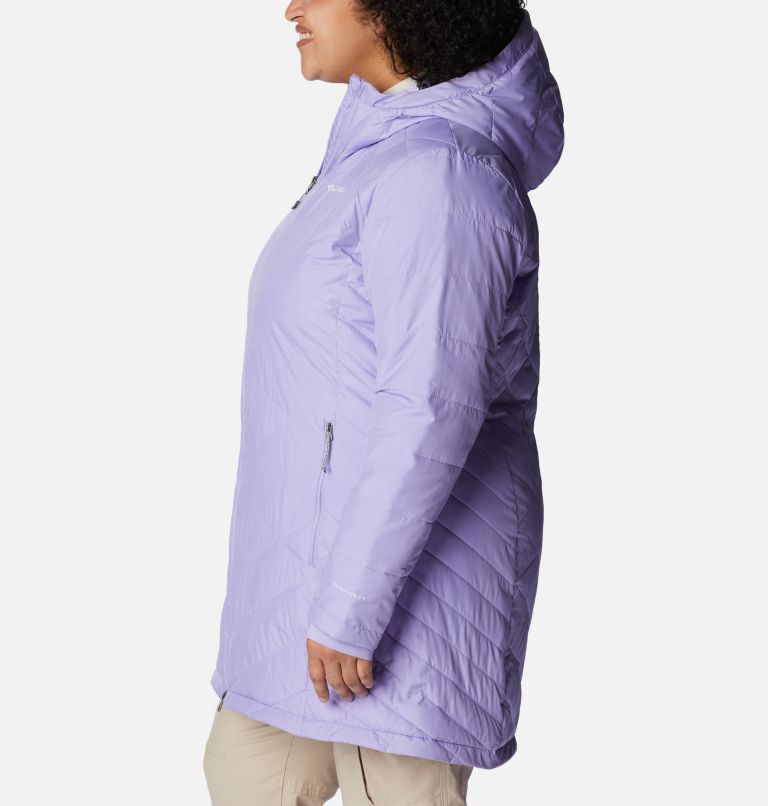 Women's Heavenly Long Hooded Jacket - Plus Size, Color: Frosted Purple, image 3