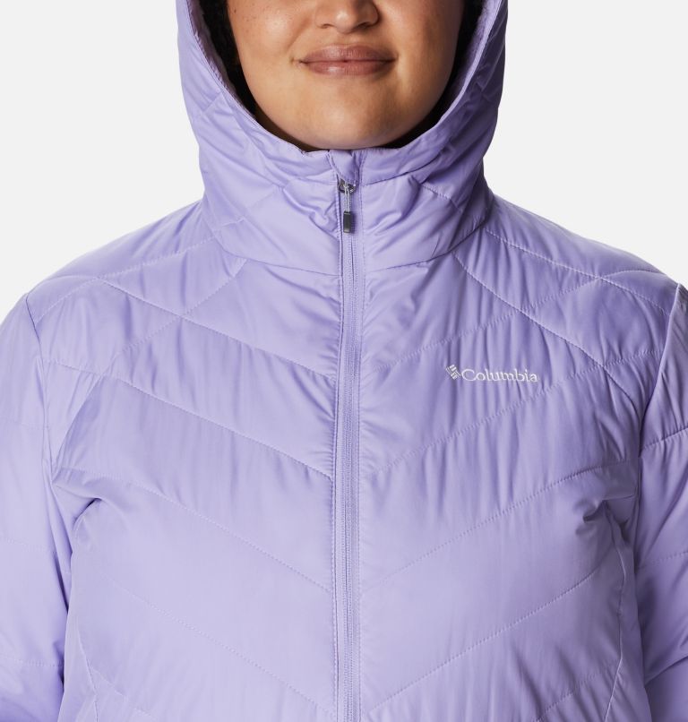 Women's Heavenly Long Hooded Jacket - Plus Size, Color: Frosted Purple, image 4