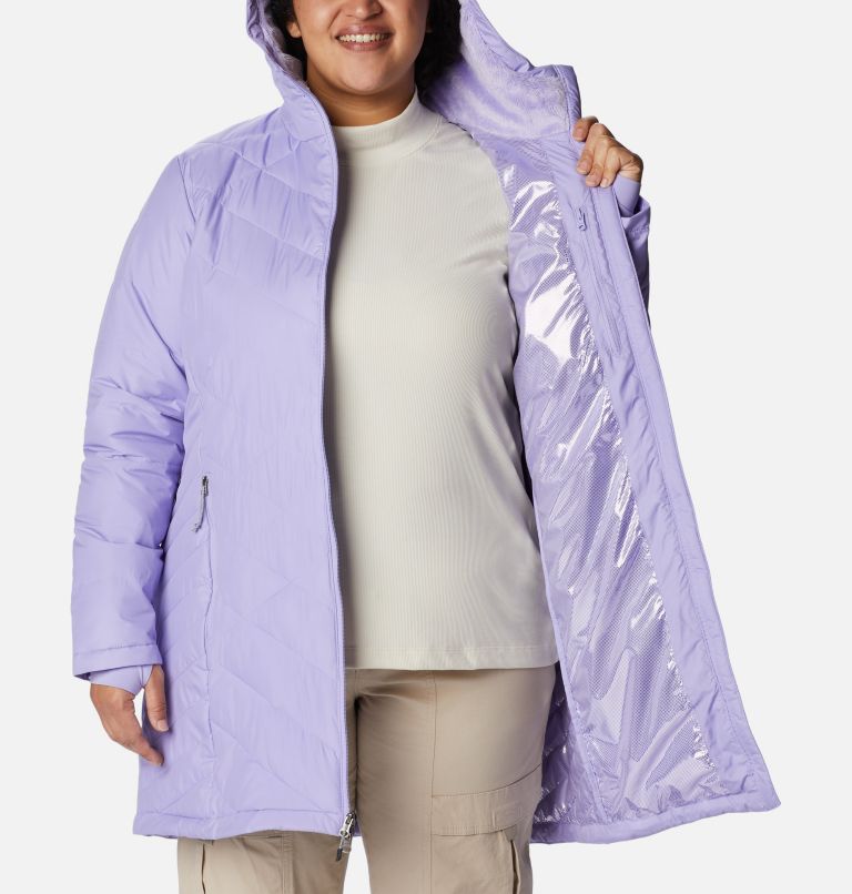 Women's Heavenly Long Hooded Jacket - Plus Size, Color: Frosted Purple, image 5