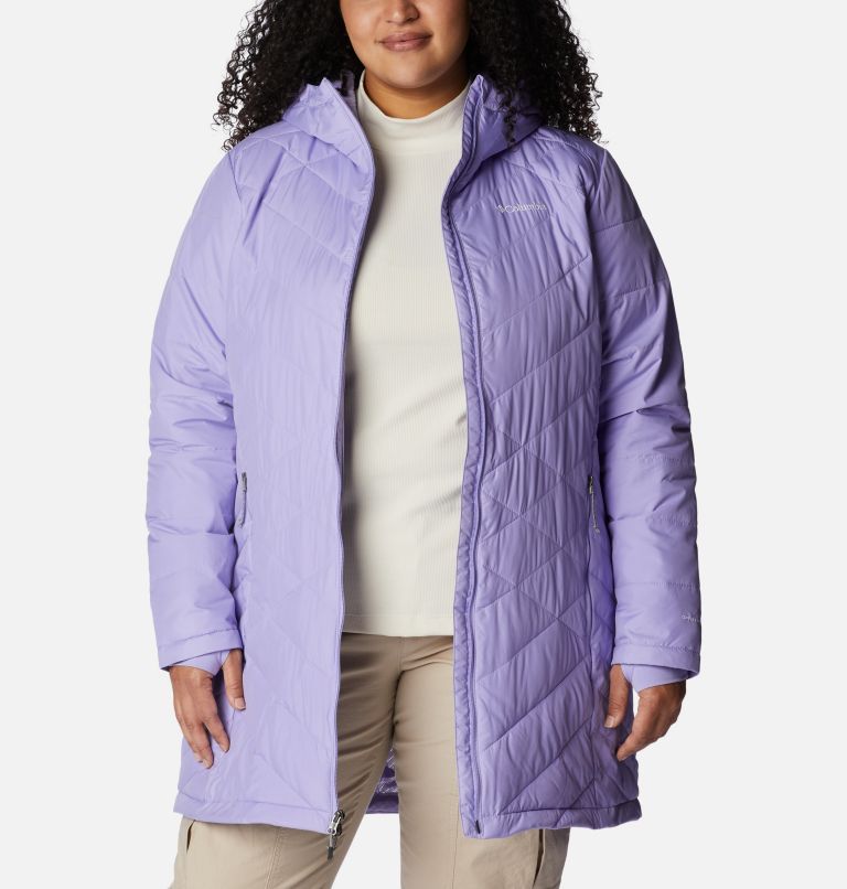 Women's Heavenly Long Hooded Jacket - Plus Size, Color: Frosted Purple, image 7