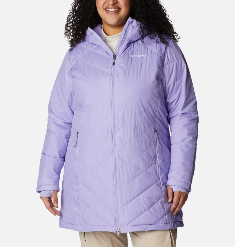 Women's Heavenly Long Hooded Jacket - Plus Size, Color: Frosted Purple, image 1