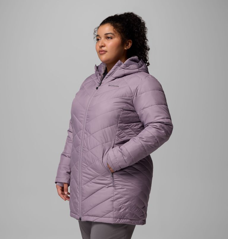 Women's Heavenly Long Hooded Jacket - Plus Size, Color: Shale Purple, image 4