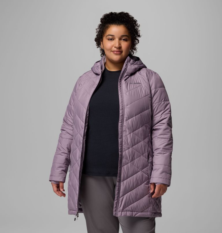 Women's Heavenly Long Hooded Jacket - Plus Size, Color: Shale Purple, image 5