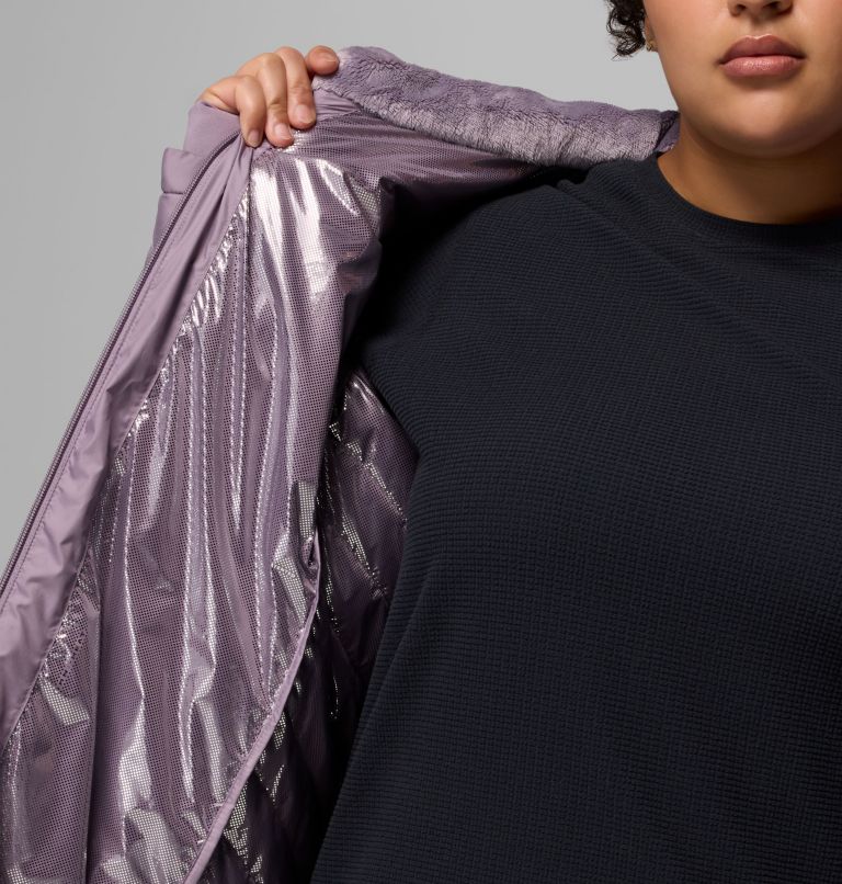 Women's Heavenly Long Hooded Jacket - Plus Size, Color: Shale Purple, image 6