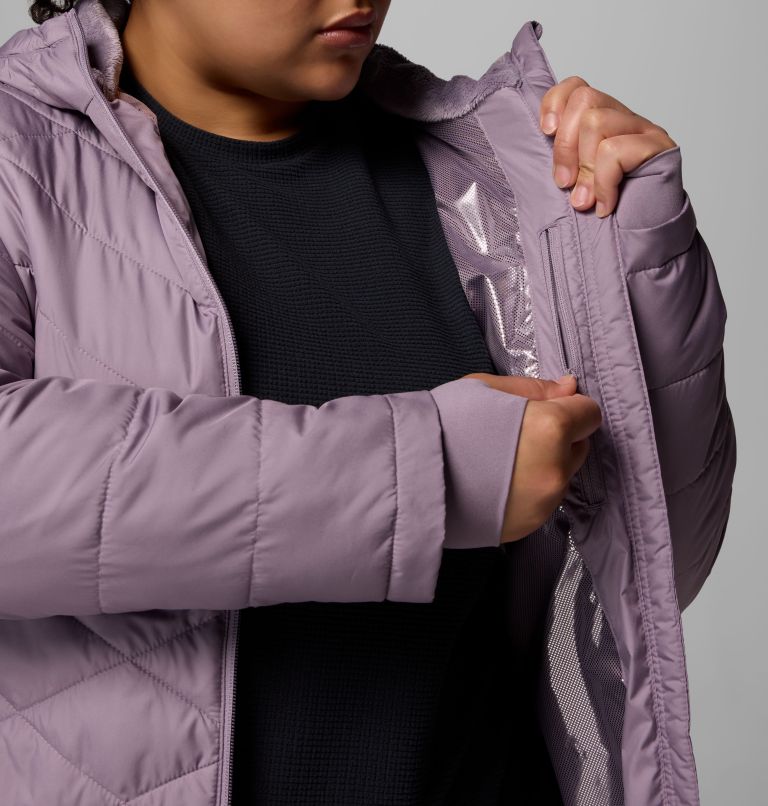 Women's Heavenly Long Hooded Jacket - Plus Size, Color: Shale Purple, image 7