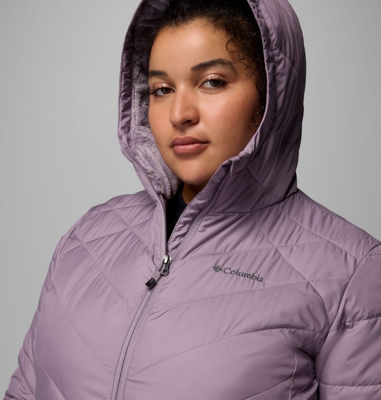 Women's Heavenly Long Hooded Jacket - Plus Size, Color: Shale Purple, image 8