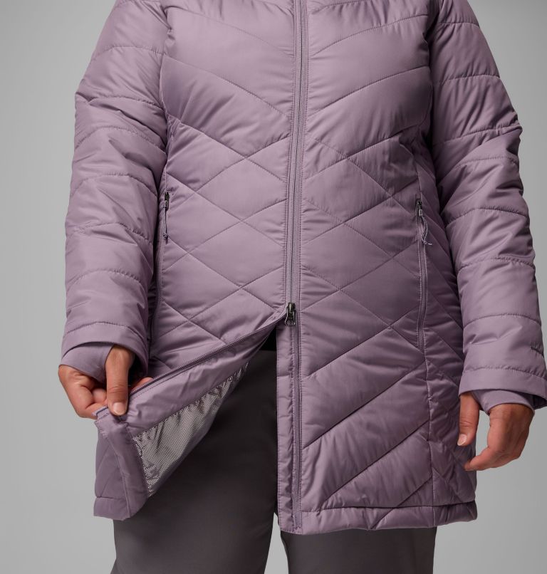 Women's Heavenly Long Hooded Jacket - Plus Size, Color: Shale Purple, image 9