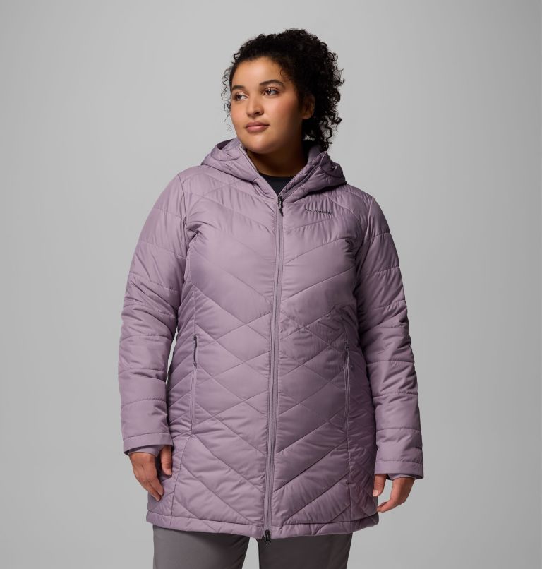 Women's Heavenly Long Hooded Jacket - Plus Size, Color: Shale Purple, image 1