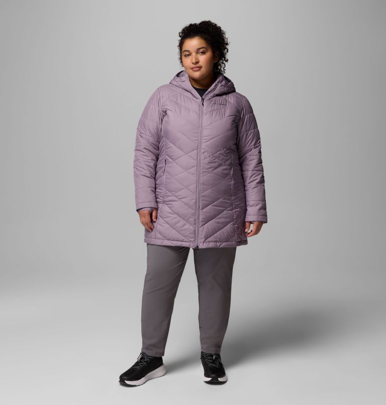 Women's Heavenly Long Hooded Jacket - Plus Size, Color: Shale Purple, image 2