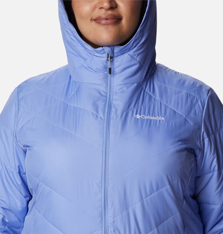 Thumbnail: Women's Heavenly Long Hooded Jacket - Plus Size, Color: Serenity, image 4
