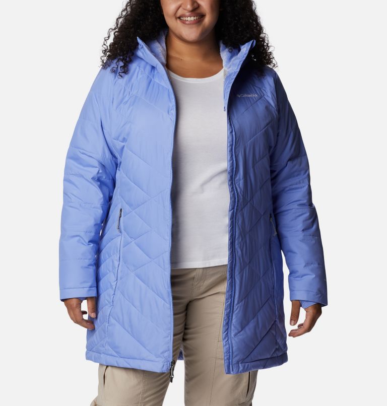 Women's Heavenly Long Hooded Jacket - Plus Size, Color: Serenity, image 6