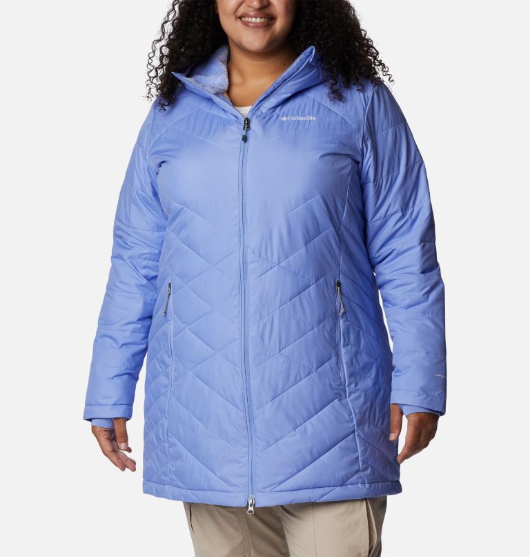 Women's Heavenly Long Hooded Jacket - Plus Size, Color: Serenity, image 1