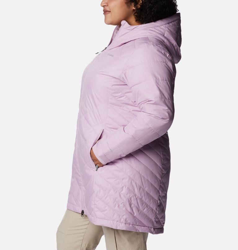 Thumbnail: Women's Heavenly Long Hooded Jacket - Plus Size, Color: Aura, image 3