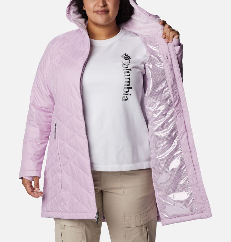 Women's Heavenly Long Hooded Jacket - Plus Size, Color: Aura, image 5