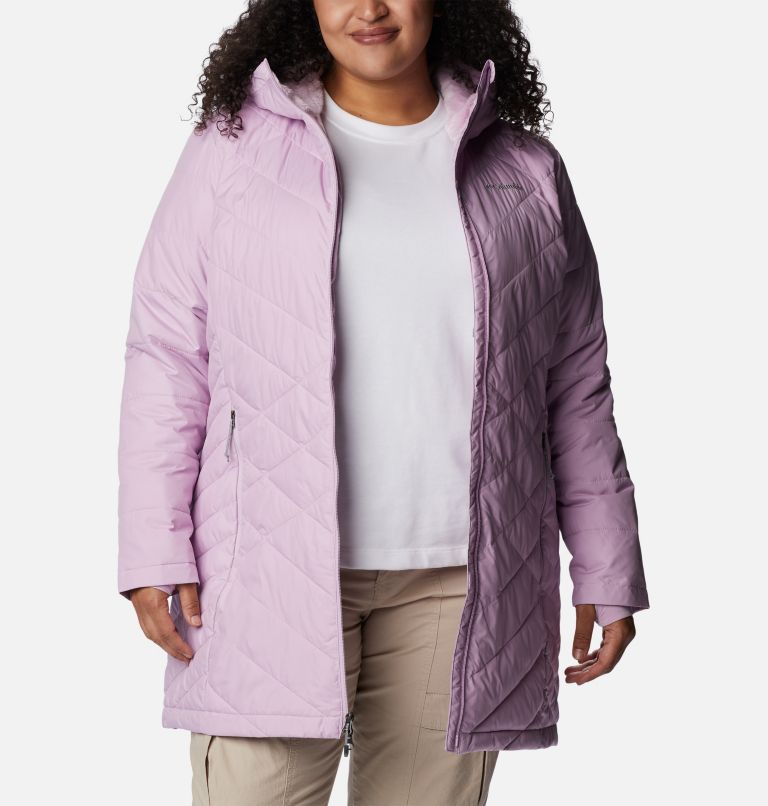 Thumbnail: Women's Heavenly Long Hooded Jacket - Plus Size, Color: Aura, image 6