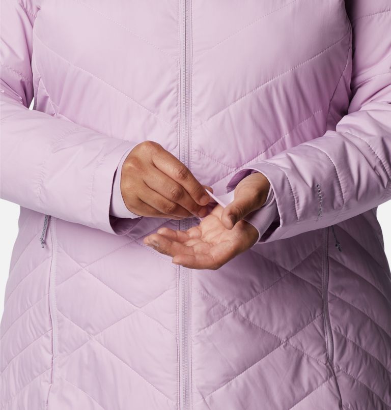 Women's Heavenly Long Hooded Jacket - Plus Size, Color: Aura, image 7