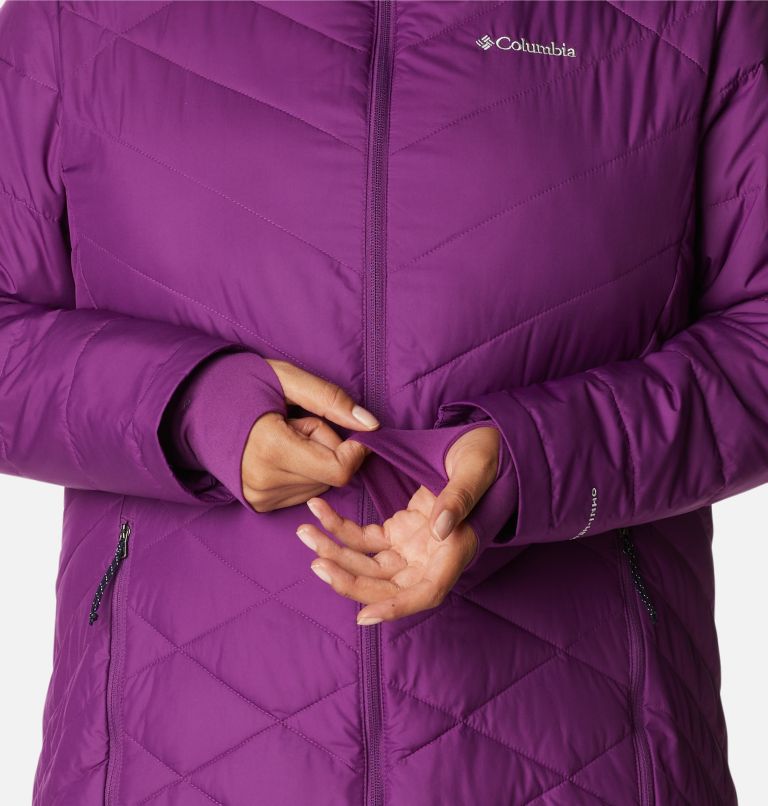 Women's Heavenly Long Hooded Jacket - Plus Size, Color: Plum, image 6
