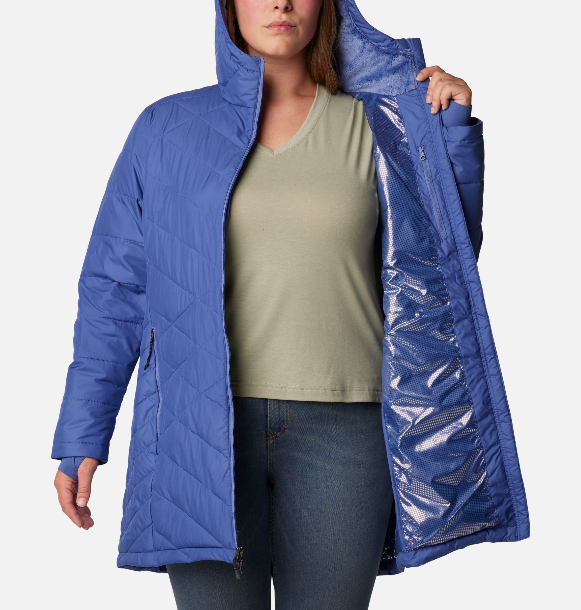 Columbia Women's Heavenly Long Hooded Jacket - Plus Size