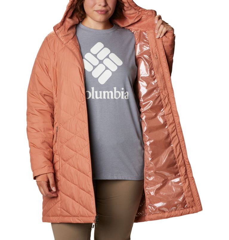 Women's Heavenly Long Hooded Jacket - Plus Size, Color: Nova Pink, image 5