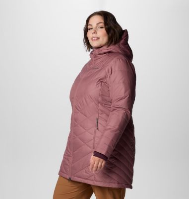 Women's Heavenly Long Hooded Jacket - Plus Size, Color: Fig, image 4