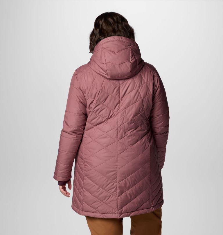Women's Heavenly Long Hooded Jacket - Plus Size, Color: Fig, image 2