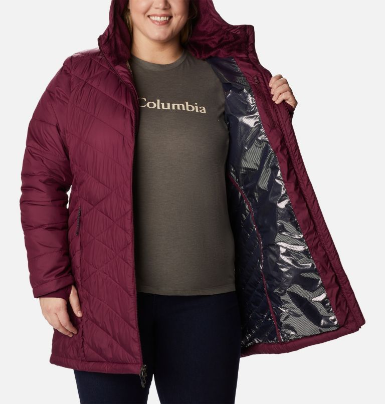 Columbia plus size on sale heavenly long hooded jacket