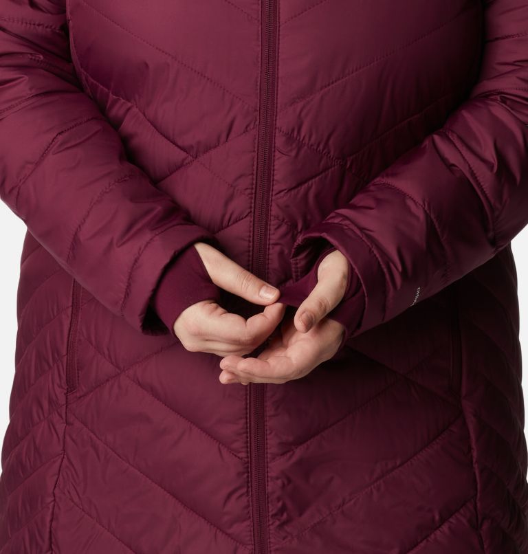 Women's Heavenly Long Hooded Jacket - Plus Size, Color: Marionberry, image 7