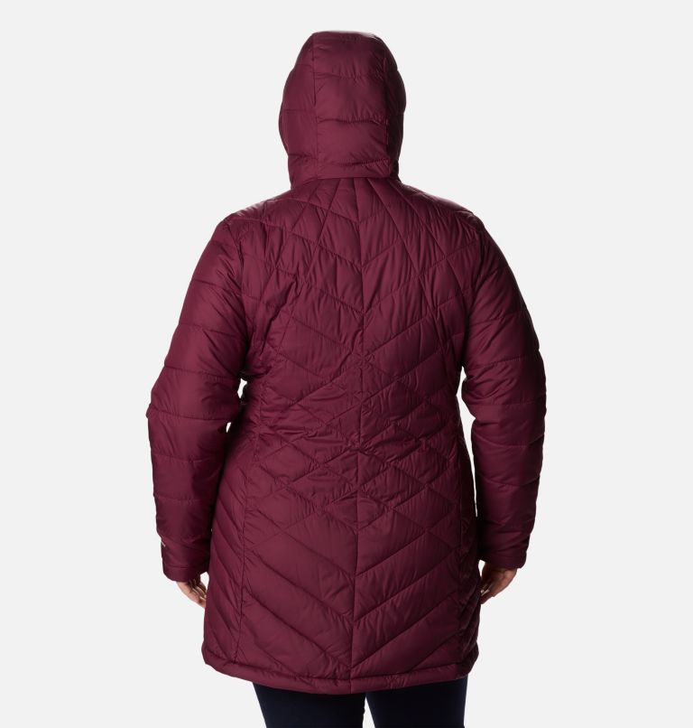Thumbnail: Women's Heavenly Long Hooded Jacket - Plus Size, Color: Marionberry, image 2