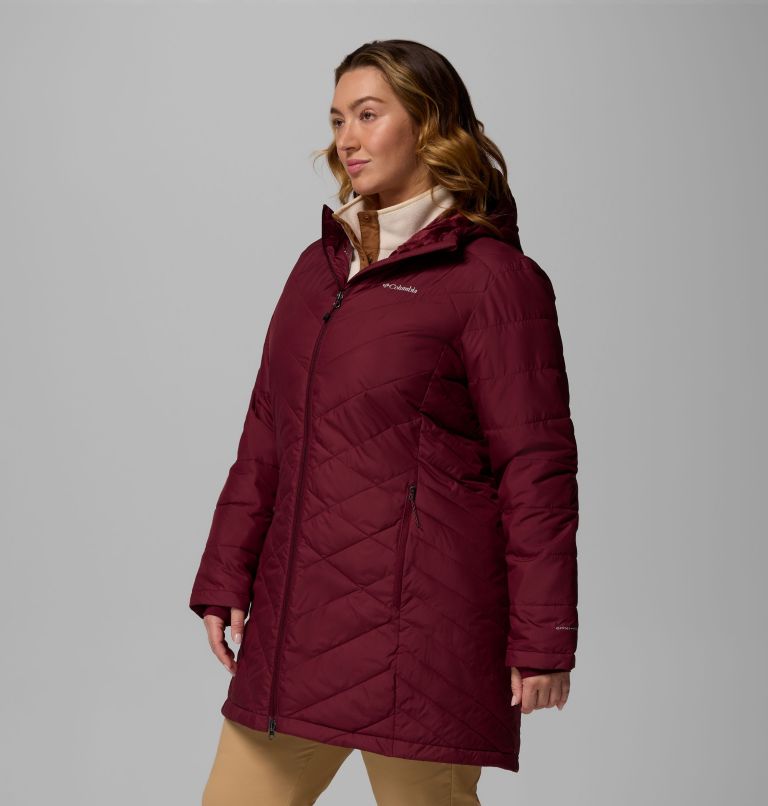 Women's Heavenly Long Hooded Jacket - Plus Size, Color: Rich Wine, image 4