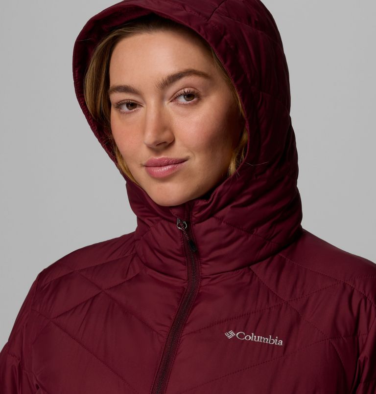 Women's Heavenly Long Hooded Jacket - Plus Size, Color: Rich Wine, image 8