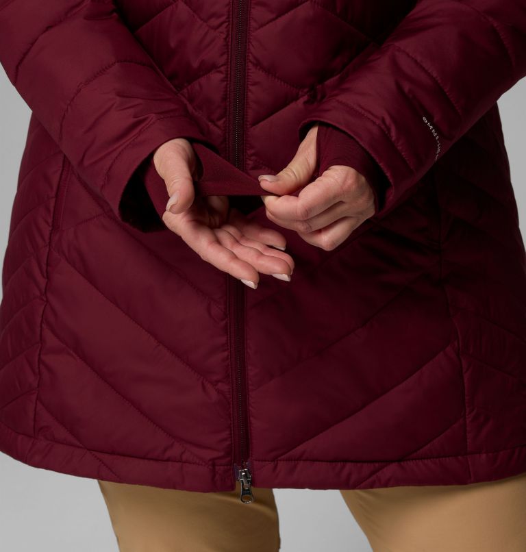 Women's Heavenly Long Hooded Jacket - Plus Size, Color: Rich Wine, image 9