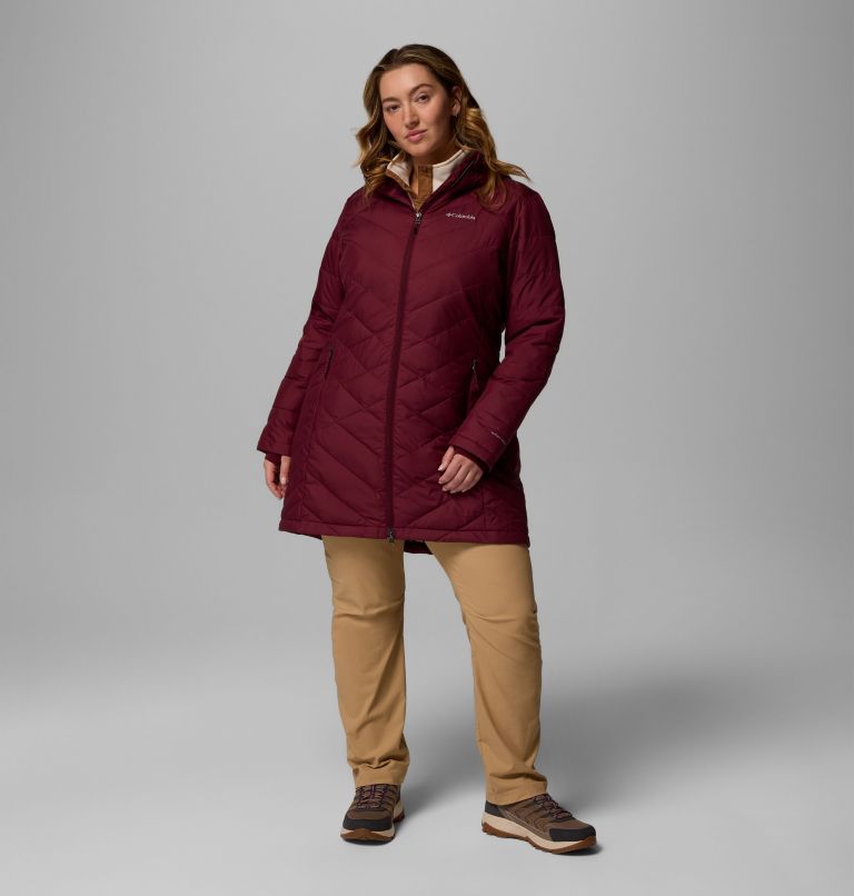 Women's Heavenly Long Hooded Jacket - Plus Size, Color: Rich Wine, image 2