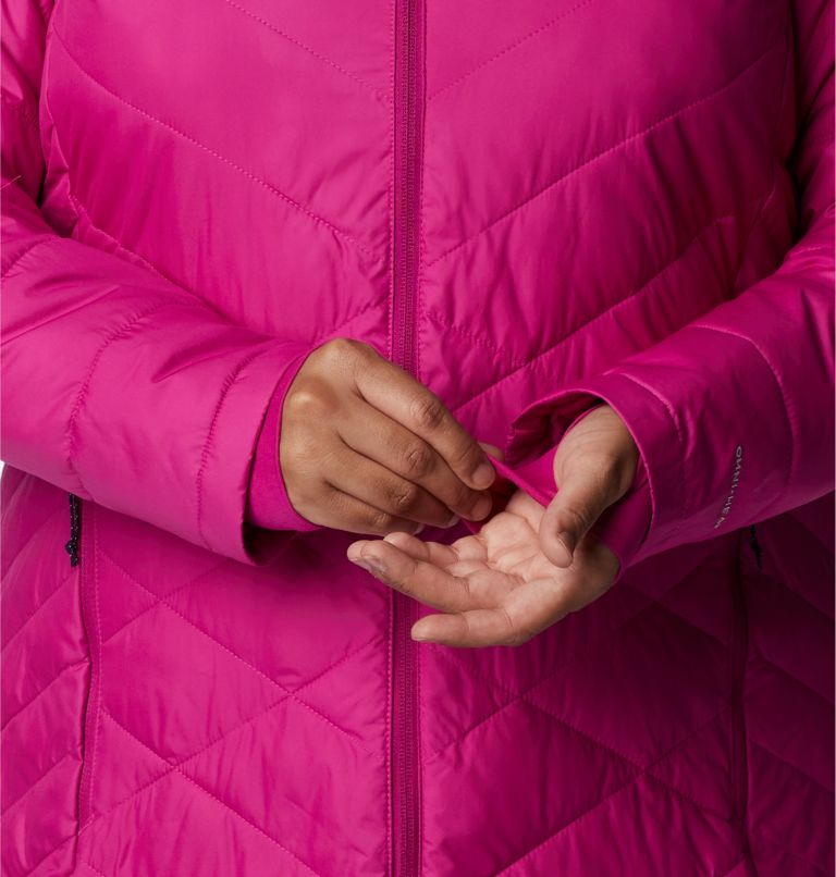 Women's Heavenly Long Hooded Jacket - Plus Size, Color: Wild Fuchsia, image 7